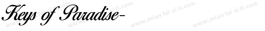 Keys of Paradise字体转换